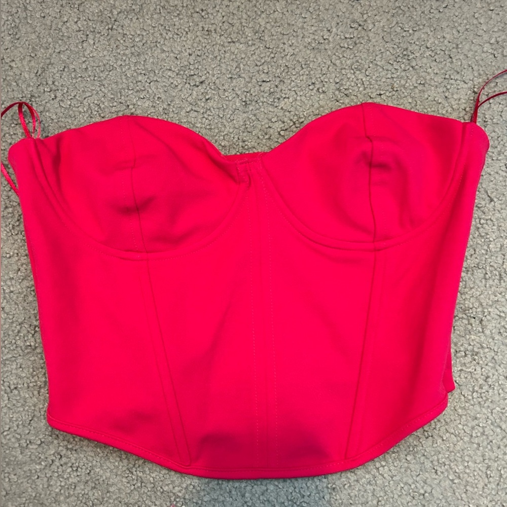 zara corset top - hot pink